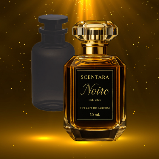 Scentara Noire – L’Ombre Éternelle Extrait de Parfum | 60ml A reverent tribute to the smoldering depth of Louis Vuitton Ombre Nomade 100% Oil-Based | Highest Quality | Long-Lasting Wear