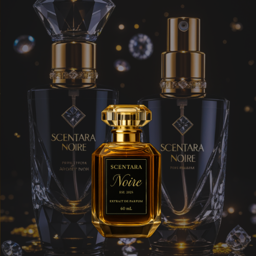 Scentara Noire – L’Origine Signature Extrait de Parfum | 60ml The essence of Scentara — distilled into one unforgettable scent 100% Oil-Based | Highest Quality | Long-Lasting Wear