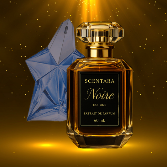 Scentara Noire – Céleste Obsession Extrait de Parfum | 60ml A celestial tribute to the iconic gourmand fantasy of Thierry Mugler’s Angel 100% Oil-Based | Highest Quality | Long-Lasting Wear